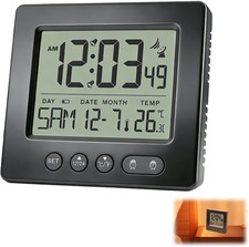 Digitaler Funk Wecker, Funkwecker Mit 2 Weckz...