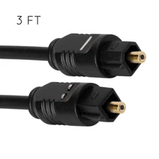 Toslink Fiber Optic Cord 3 Feet 1M Optical Digital Audio Cable SPDIF 3FT 1 Meter