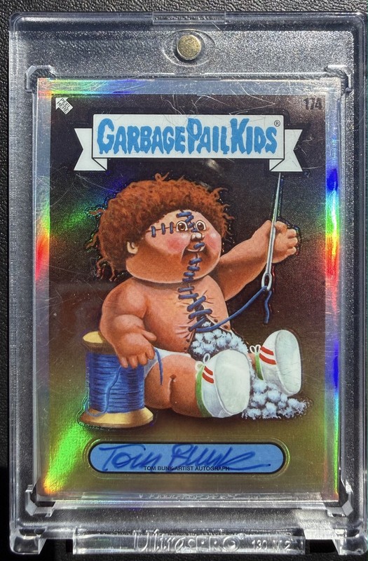 Topps 2022 Garbage Pail Kids Up Chuck #174 Tom Bunk Autograph 39/50