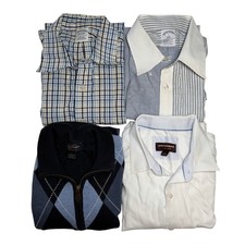 Lg Mens Brooks Brothers & Johnston Murphy Bundle Quarter Zip Sweater Button Ups