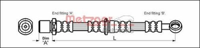 METZGER Brake Hose For SUBARU Impreza Coupe Estate Saloon Legacy I 26531-AA001