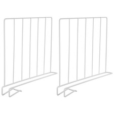 2 Pcs Wardrobe Internal Shelves Shelf Guard Rail Adjustable Divider