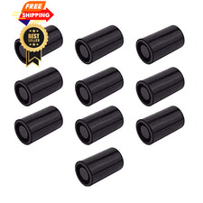35mm Caliber Plastic Film Canisters with caps -10pc Black Black