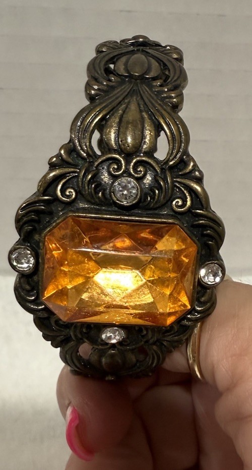 Hinge Cuff Stone Bracelet Signed & Numbered SOL 1… - image 14