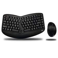 Adesso Tru-Form Wireless Ergo Mini Keyboard  Mouse WKB1150CB 