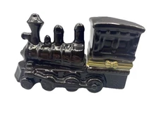 Herco Ceramic Train Engine Hinged Trinket Box