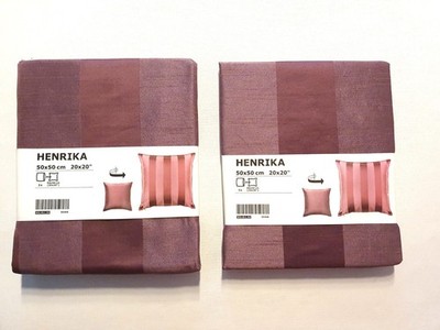 2x neu IKEA HENRIKA Kissenbezug Kissenhülle  Lila 50x50cm 502.811.54