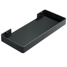 Bathroom Shelves,11.8" Black Glass Shelves for Bathroom Wall Mounted