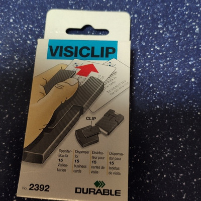 3 Visitenkarten-Spender Durable VISICLIP, anthrazit
