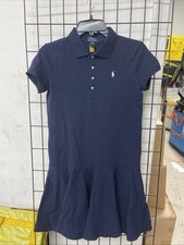 Polo Ralph Lauren Girls Cotton Mesh Short-Sleeve Polo Dress Size XL NWT