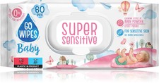 GoWipes Super Sensitive Baby Wet Wipes for Sensitive Skin 0 60 pcs