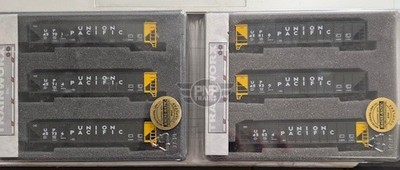 N Trainworx 240714 & 240715 Open Hopper, 4-Bay Steel - Union Pacific x2 3-Packs