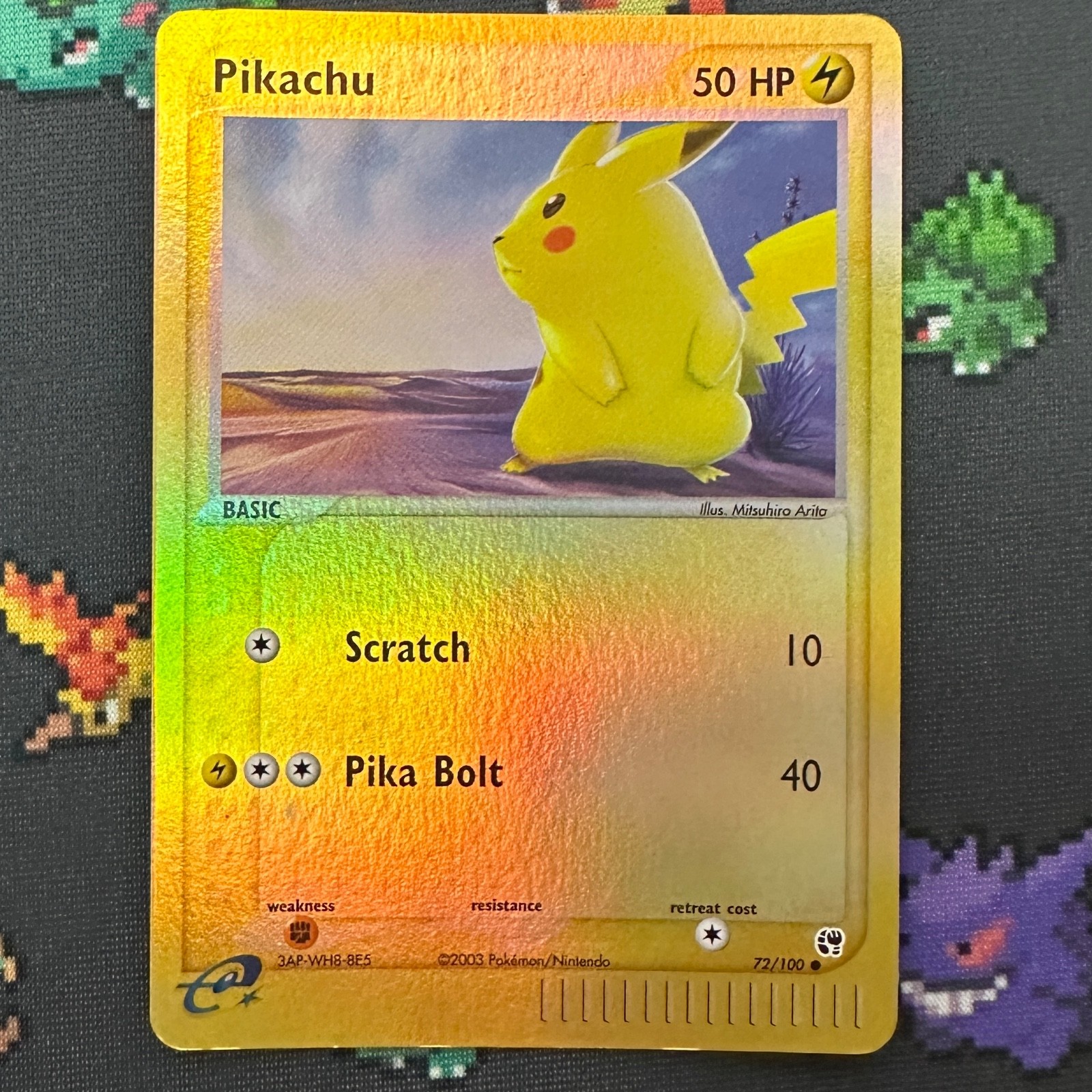 Pikachu 72/100 EX Sandstorm Reverse Holo NM Mint Pokemon TCG Vintage
