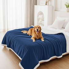 Waterproof Blanket Throw for Large Dogs, Soft Reversible Dog Blanket for Sofa...