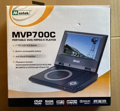 Mustek MVP700C portabler DVD Player - RETRO - NEU - 1x GEÖFFNET