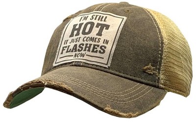 VINTAGE LIFE I'm Still Hot it Just Comes in Flashes Cap, Black