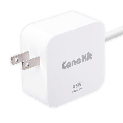 CanaKit 45W USB-C Power Supply with PD for Raspberry Pi 5 (27W @ 5A) 