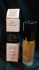 Too Faced Born This Way Matte Foundation Golden 1oz 24Hr Wear Oil-Free NEW