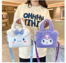 Anime Sanrio Kuromi Capybara Handbag My Melody Cinnamoroll Plush Cosmetic Bag He