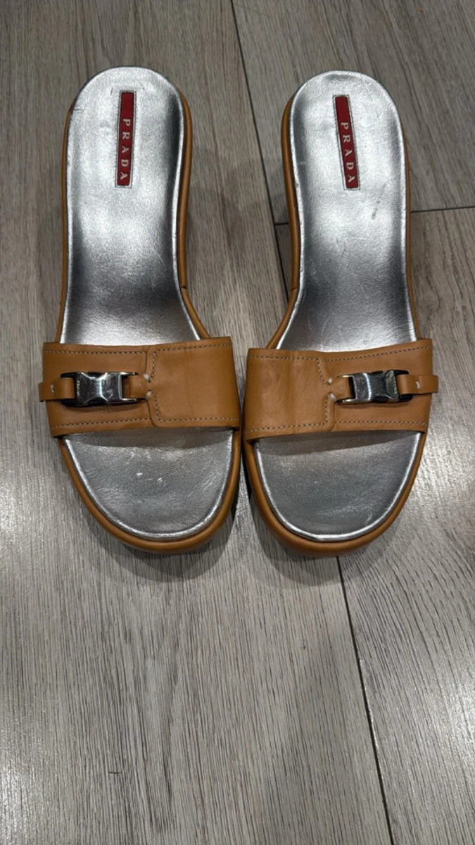 PRADA Buckle Slide Sandals for Women with Upper Leather for  display picture 1