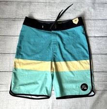 New Quicksilver Men's 30 Board Shorts Swim Trunks Surf Silk Highline Color Block