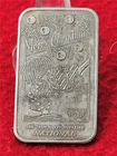NATIONAL SILVER 1 TROY OZ 999.0 FINE SILVER INGOT. MERRY CHRISTMAS 1989  #T1848