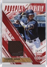 2019 Panini Elite Extra Edition Prospect Materials Red 18/49 Gabriel Arias q3o