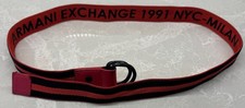 VINTAGE ARMANI EXCHANGE 1991 NYC - MILAN D-RING BELT SIZE 32 39 Inch Length