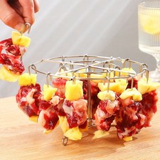 Air Fryer Skewer Stand Vertical Barbecue Rack Stainless Steel for Air Fryers