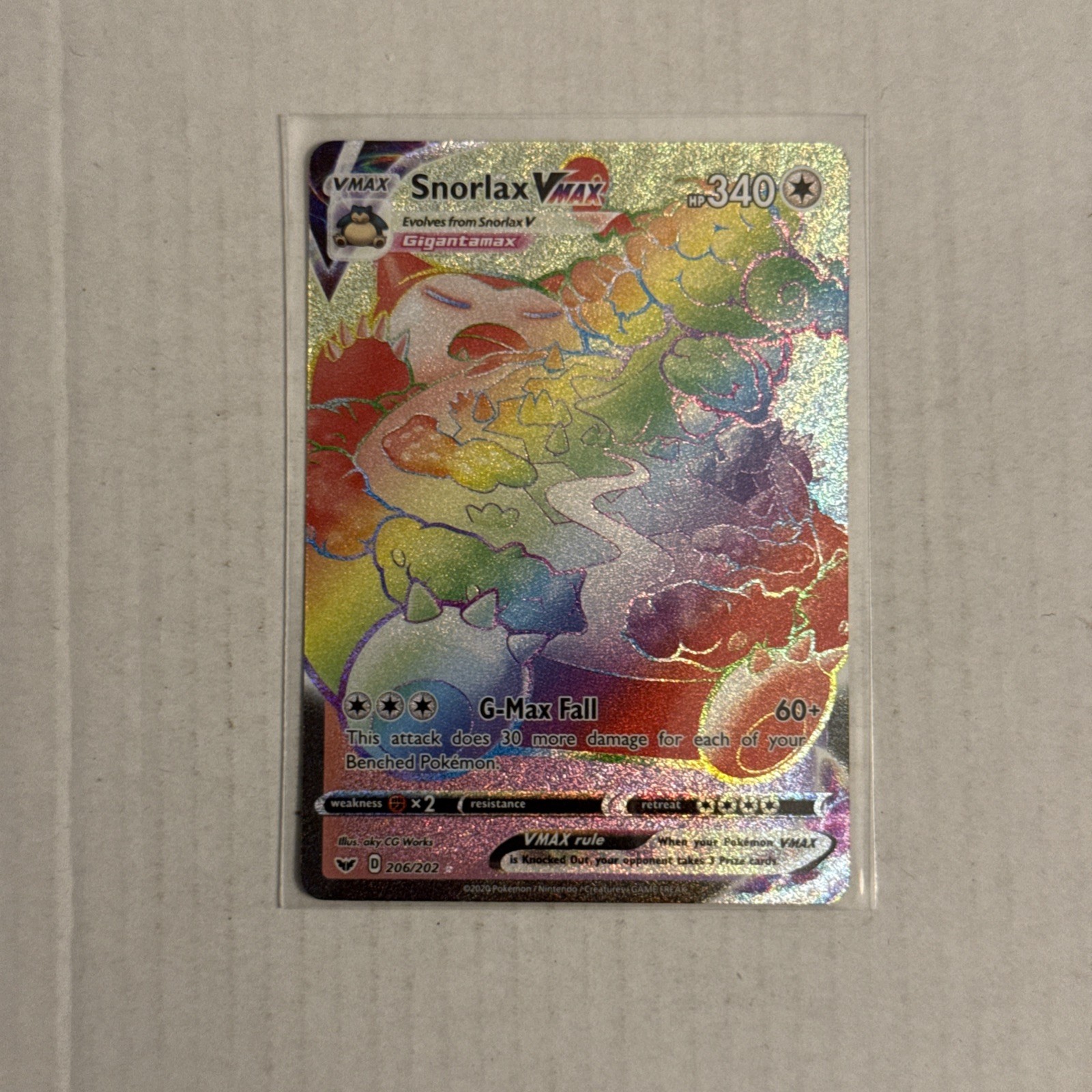 Snorlax VMAX #206/202 Swsh01: Sword & Shield Holo. Pk001951