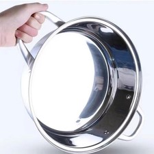 &uarr;Stainless Steel Hot Pot Thicken Bottom Universal Stainless Steel Casserole