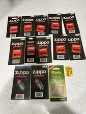 Zippo Genuine Flint Lot Of 3 And Wick 10 New
