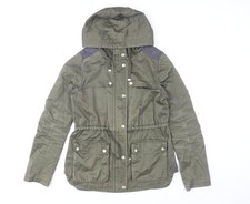 Womens UK Size 8 Topshop Green Parka Coat