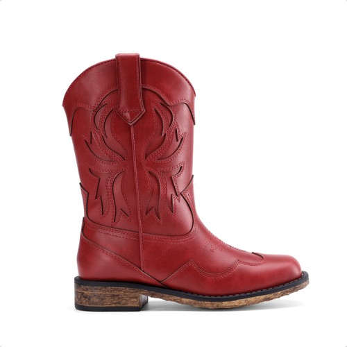 Boys Girls Western Boots Cowgirl Cowboy Boots Square Toe Mid Calf Riding Boots - Picture 34 of 43