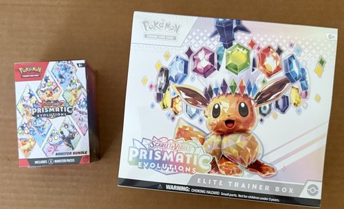 1 ea Pokemon PRISMATIC EVOLUTION ELITE TRAINER ETB, 1 BUNDLE BOX SEALED NEW