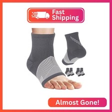DRNAIETY 2 Pairs Copper Ankle Brace for Men and Women - Ankle Compression Sleeve