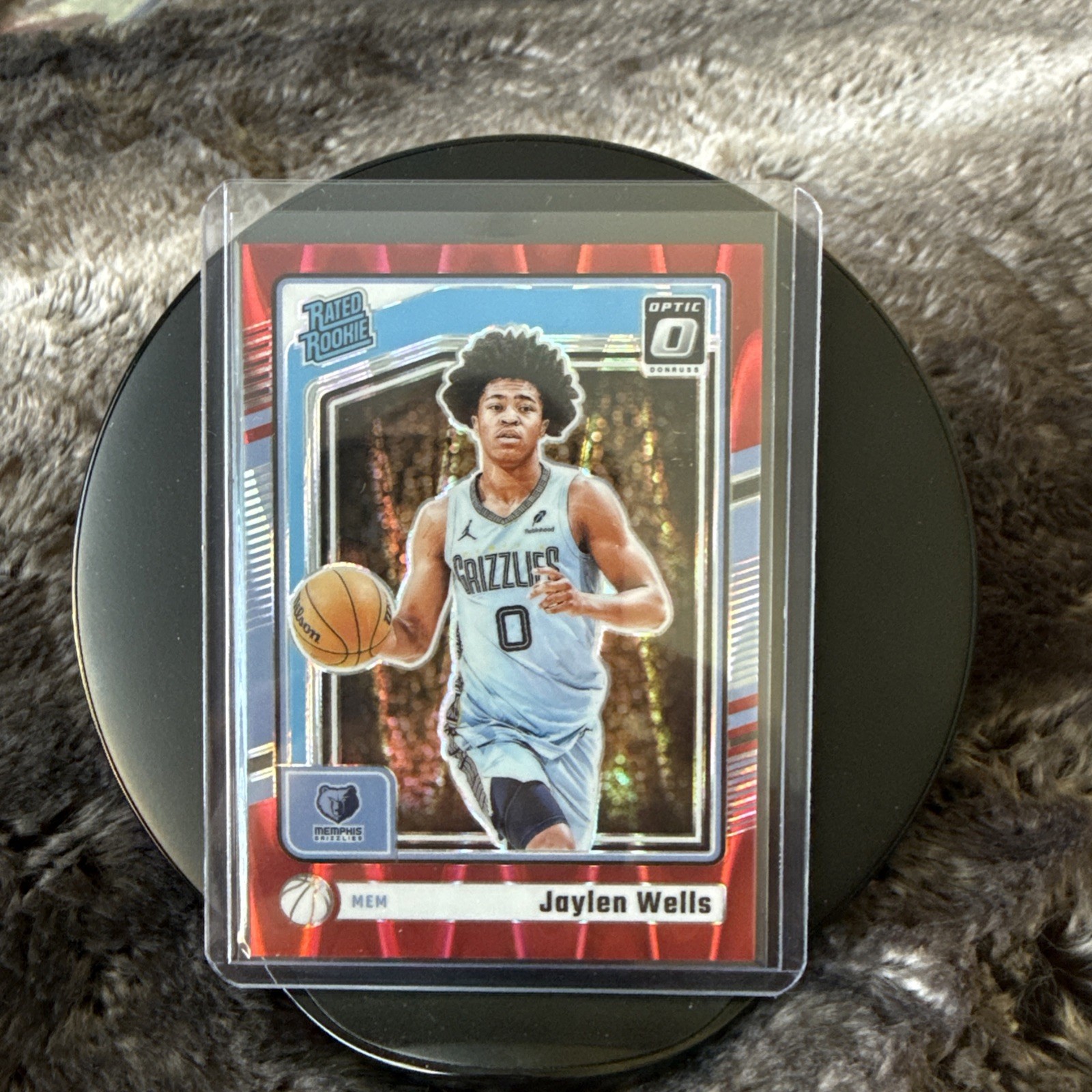 2024-25 Donruss Optic Red Seismic /149 Rated Rookie #252 Jaylen Wells RC