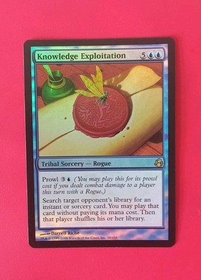 Knowledge Exploitation FOIL LP-EX/Look Edges On Back Morningtide MTG 