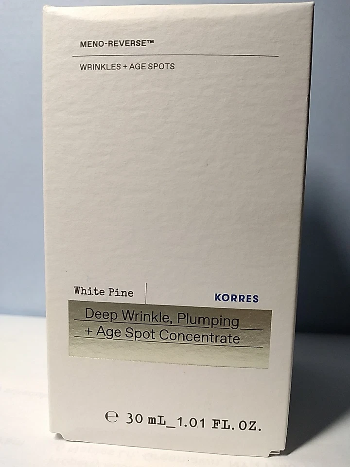 KORRES White Pine rugas profundas, plumping + concentrado de manchas de idade 1,01 fl oz novo na caixa - Imagem 2 de 4
