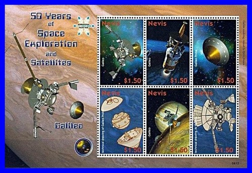 NEVIS 2008 SPACE EXPLORATION M/S GALILEO SC#1542 MNH ** CV $7.00 ASTRONOMY