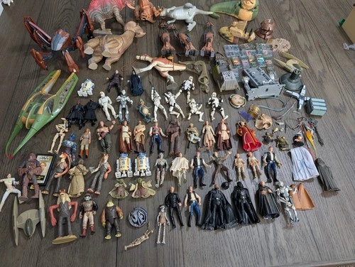 Lot Huge 90's 2000's Star Wars Hasbro Kenner Loose Figures Plus Accessories