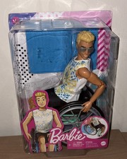 Barbie ​Ken Fashionistas Doll #167 with Wheelchair & Ramp Wearing Tie-Dye Shirt