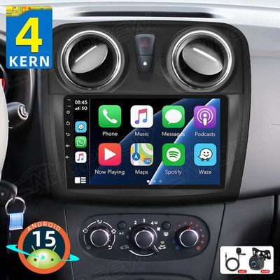 64GB Android 15 Autoradio CarPlay GPS FM Für Renault Dacia Logan 2 Sandero 14-17