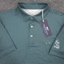 Vineyard Vines On The Go Sankaty Polo Mens M Geometric OTG Performance Golf NEW