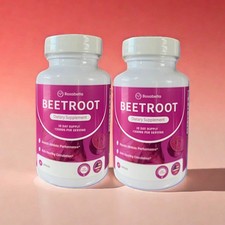 2PCS Rosabella Organic Beet Root 60 Capsules Natural Energy Boost Blood Pressure