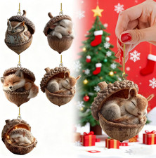 5PCS Forests Animal Acorn Ornaments Forests Christmas Ornaments 2026 New Pine
