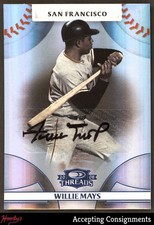 2008 Donruss Threads Signatures Platinum #42 Willie Mays 7/25 AUTO GIANTS