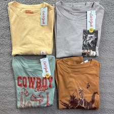 4x Cat  Jack Boys Youth Medium 8 Long Sleeve Graphic T-Shirt Lot