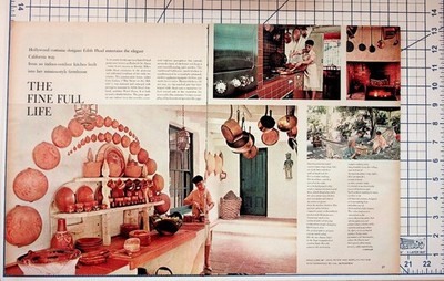 Edith Head Casa Ladera Magazine Spread 1950s California Lifestyle Decor Recipes