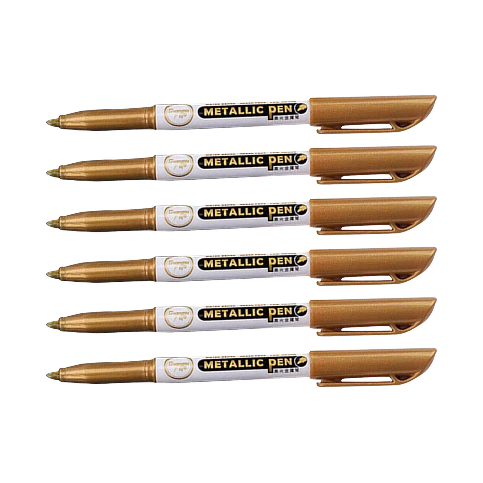 6-Pack Epoxy Resin Drawing Pens for Acrylic Paint Metallic Highlights Permanent Markers